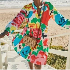 J. Crew Tiered popover dress in Ratti® jardin floral